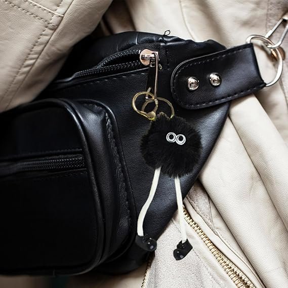 Keychain pom poms - Faux Ball Keychain, pom poms Handbag Charm | Portable Cartoon Long Legs Ball Pendant,cartoon pom poms