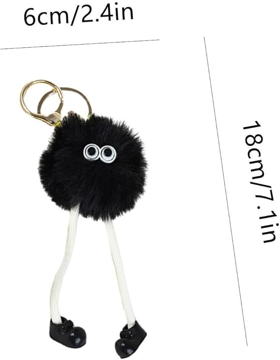 Keychain pom poms - Faux Ball Keychain, pom poms Handbag Charm | Portable Cartoon Long Legs Ball Pendant,cartoon pom poms - Image 5