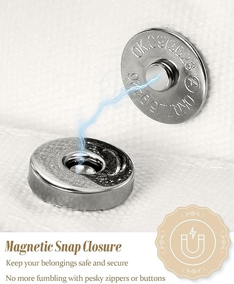 Large Canvas Tote Bag Zipper Closure - Outside Pocket Size 17.5''×14'' Aesthetic Boat Bag for Women Cotton(Blue Line Flower) - Image 3