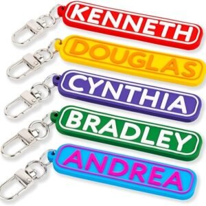 Personalized Sports Keychain – Custom Name Tag with Baseball, Basketball, Football, Soccer, Volleyball（Cool）