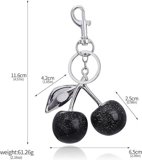 Cherry Keychain & Bag Charm - Cute Cherry Accessories for Women - Gift - Image 2